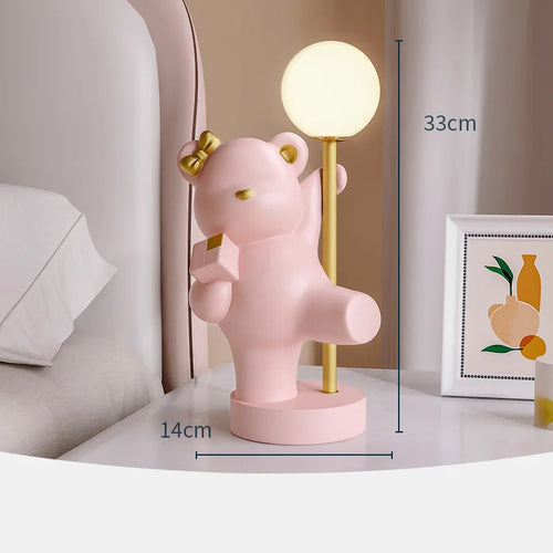 Lampe de Table en forme de lapin rose nordique - vue 15 sur 16