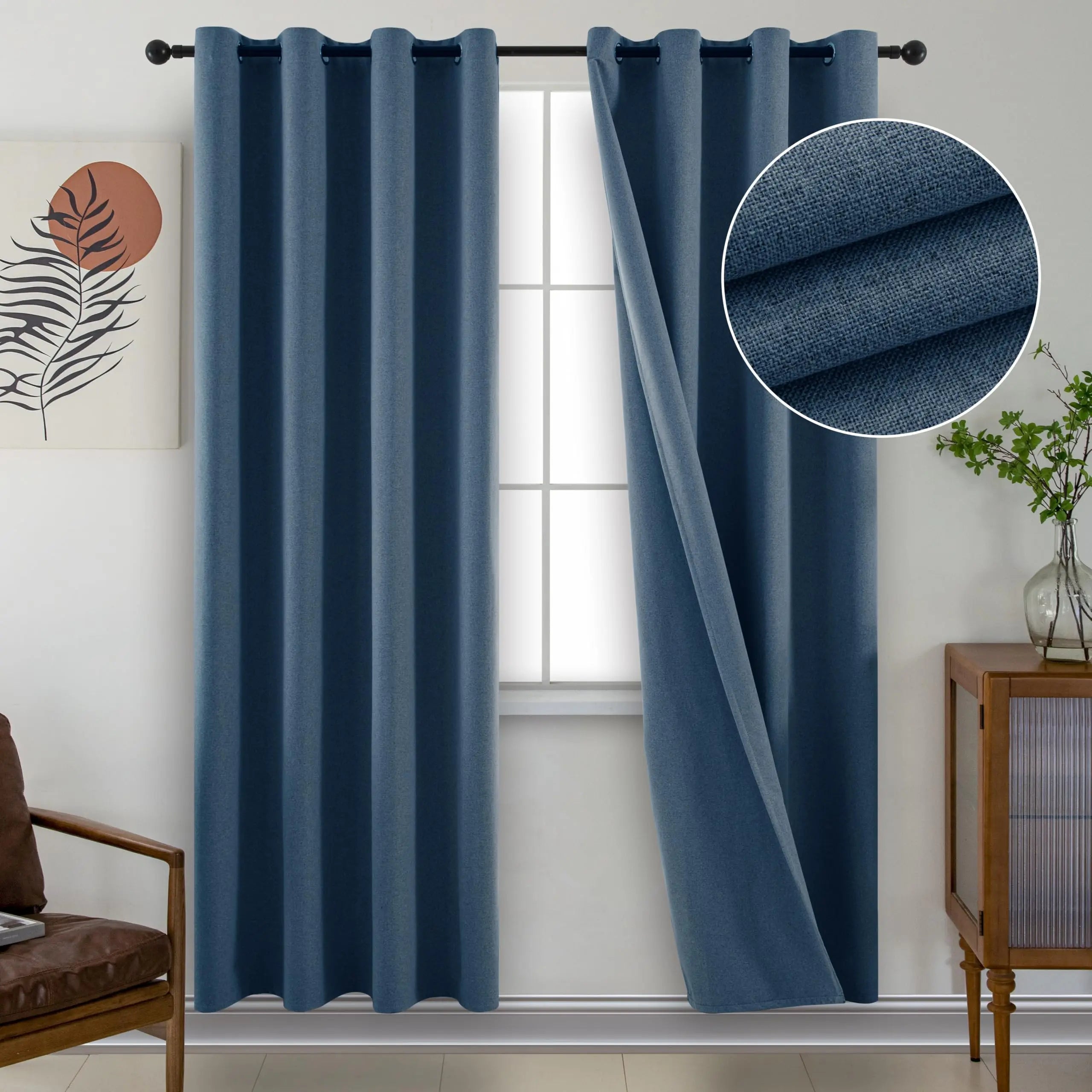 Rideau occultant sur mesure isolant phonique salon chambre - vue 2 sur 10