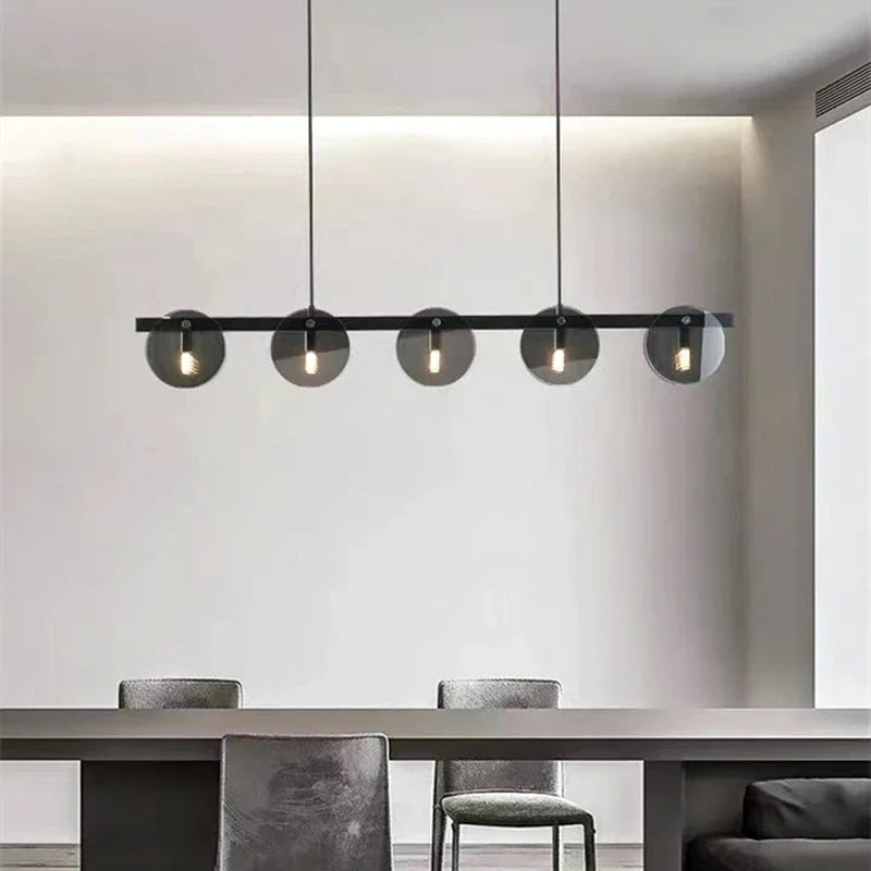 Lustre design en verre style nordique luminaire décoratif moderne - vue 4 sur 13