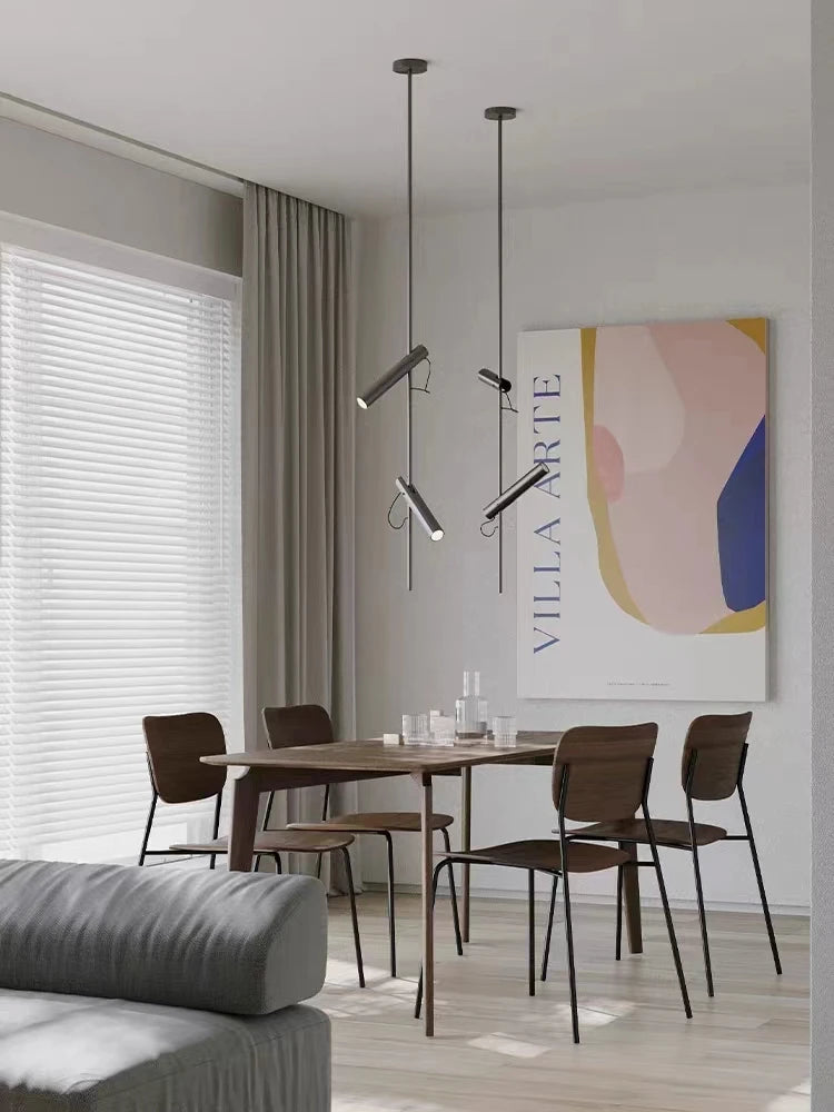 lustre haut de gamme rotatif avec projecteur d'ambiance réglable - vue 4 sur 9