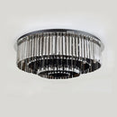plafonnier led de luxe en cristal rond moderne