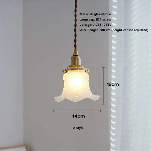 lustre loft suspension verre nordique rétro suspensions luminaire - vue 4 sur 8
