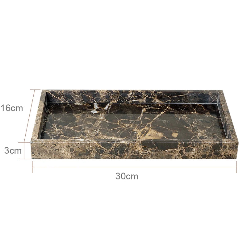 accessoires de salle de bain en marbre naturel ensemble luxe - vue 14 sur 27