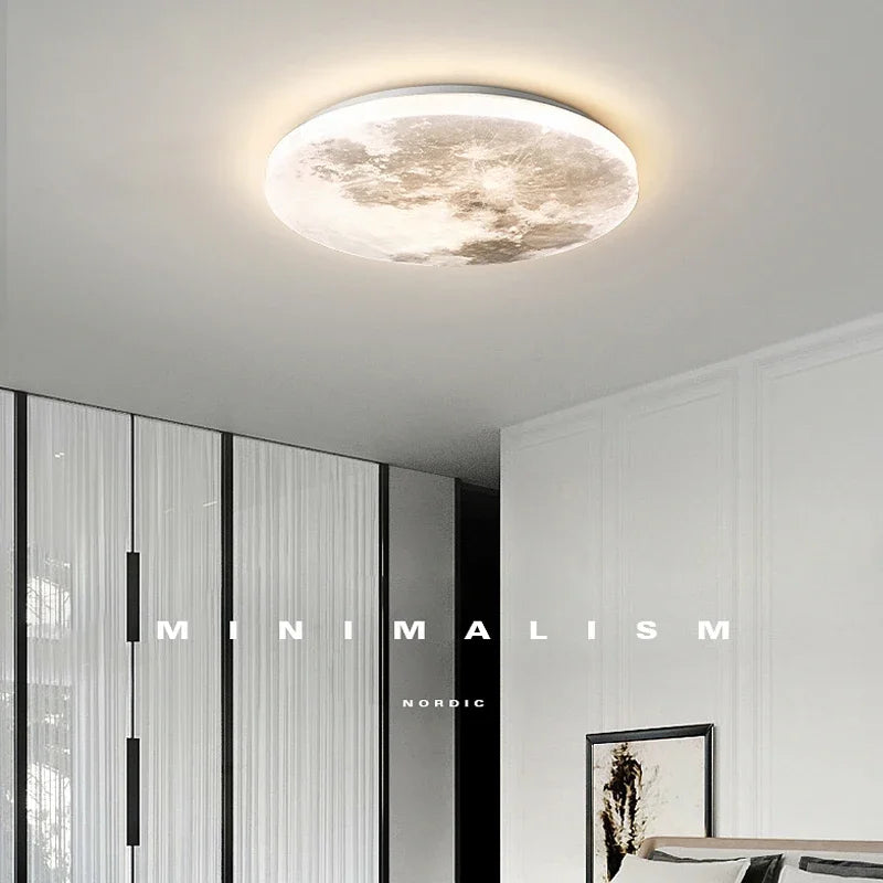 plafonnier design moderne en forme de lune pour intérieur créatif - vue 3 sur 10