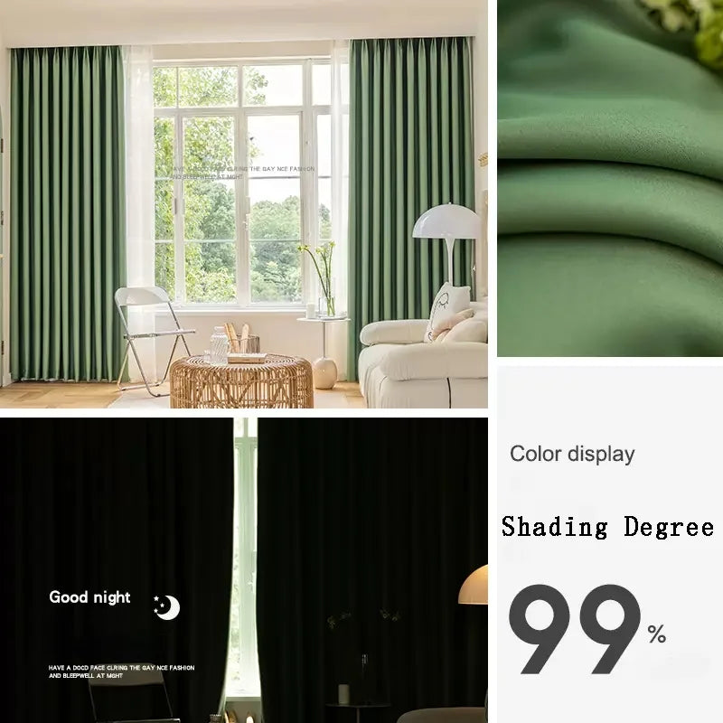 Rideau occultant moderne plissé pour chambre salon