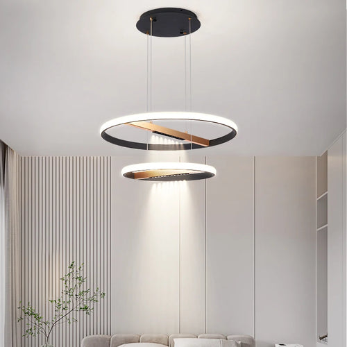 lustre moderne à anneau rond pour éclairage intérieur - vue 3 sur 11