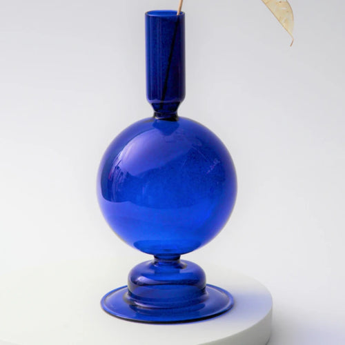 bougeoirs coniques en verre pour décoration de table de mariage - vue 24 sur 32