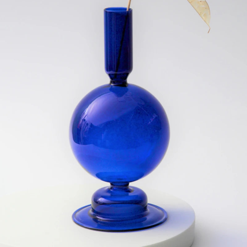 bougeoirs coniques en verre pour décoration de table de mariage - vue 23 sur 32