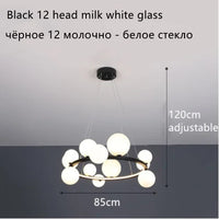 lustre moderne en verre design pour décoration intérieure élégante