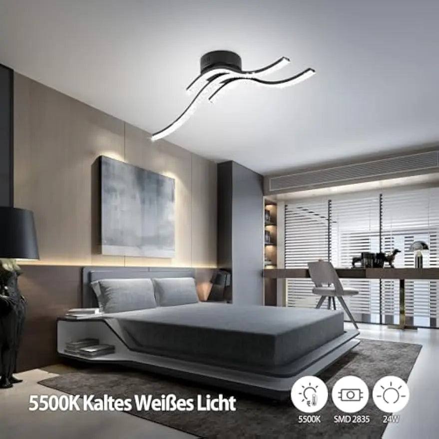plafonnier led moderne design pour éclairage intérieur élégant - vue 6 sur 7