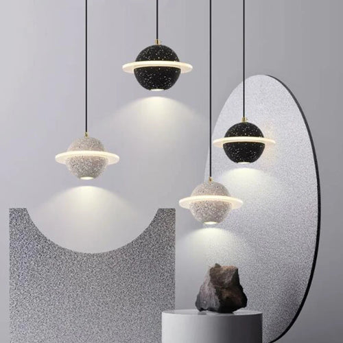 Planète marbre suspension salon chambre allée couloir chambre d'enfants décor lustre lampe Restaurant hôtel suspension - vue 7 sur 24