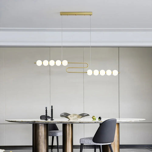 lustre led funky doré argenté pour éclairage intérieur décoratif - vue 3 sur 22
