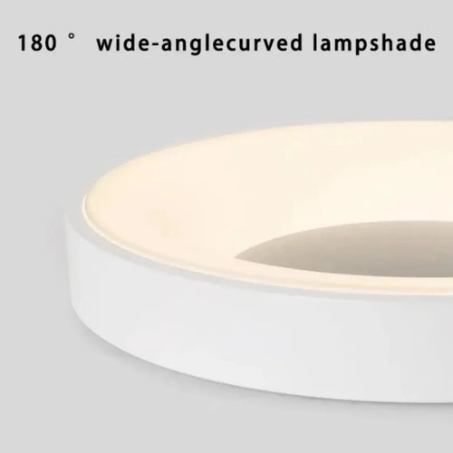plafonnier led macaron moderne circulaire grain de bois réglable - vue 6 sur 14