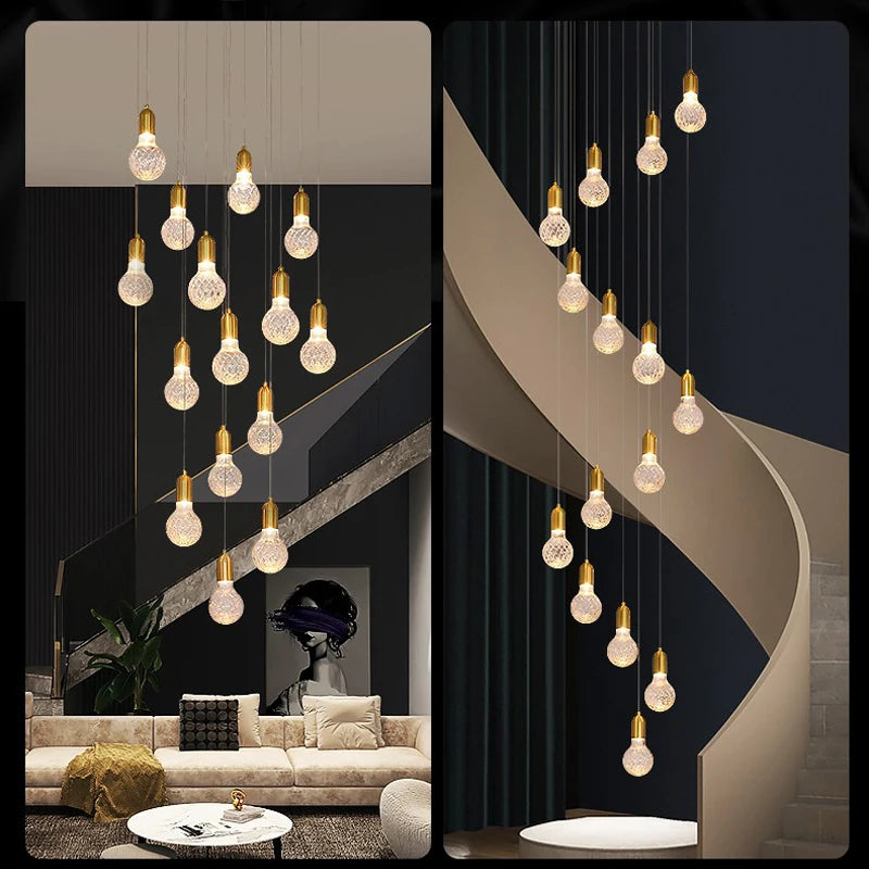 suspension moderne en verre pour villa de luxe - vue 5 sur 15