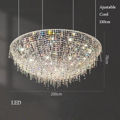 lustre en cristal rétro design luxueux pour décoration intérieure - vue 8 sur 12