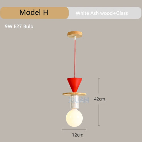 lustre en bois moderne avec led pour maison - vue 8 sur 13