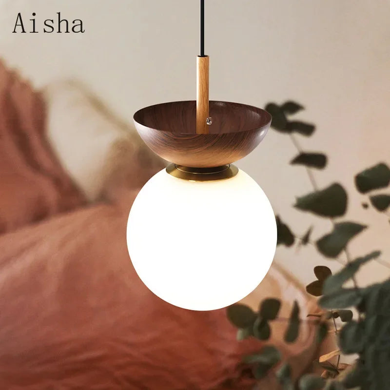 suspension rétro en forme de bûche style nordique décoratif intérieur - vue 3 sur 10