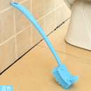 brosse de nettoyage en plastique à long manche pour coins difficiles