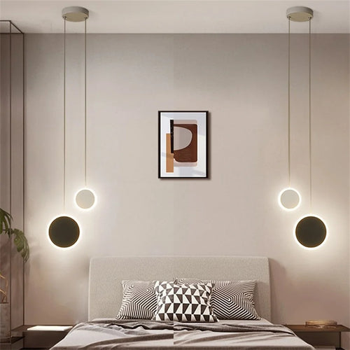 suspension en forme de lune double tête pour décoration intérieure - vue 6 sur 9