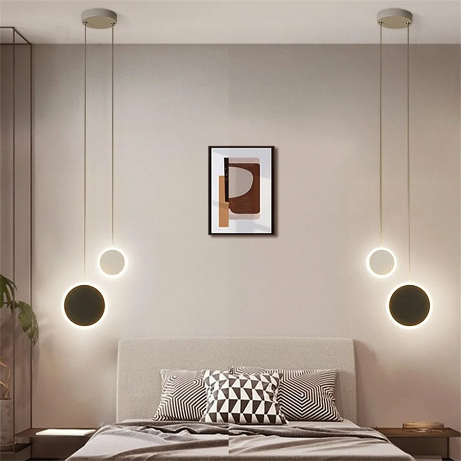 suspension en forme de lune double tête pour décoration intérieure - vue 5 sur 9