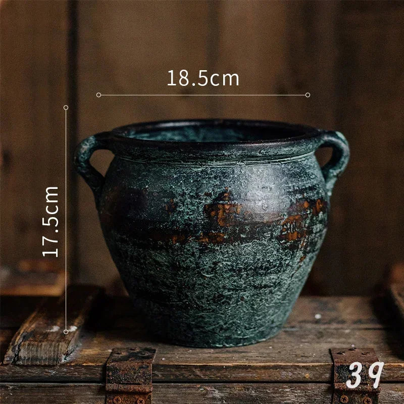 jardinières en poterie rustiques pour décoration intérieure et extérieure - vue 7 sur 25