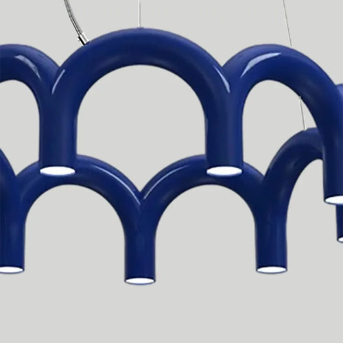 plafonnier led suspendu en métal style moderne avec cordon réglable - vue 5 sur 10