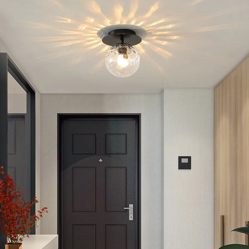 Plafonnier LED boule en verre moderne - vue 3 sur 14