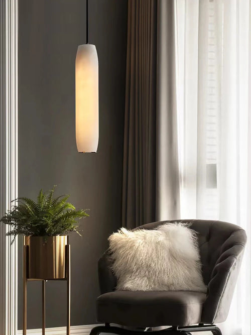 Suspension Simple Créatif Minimaliste Luxe LED Personnalité Artistique Marbre pour Escalier - vue 6 sur 19