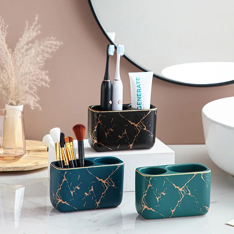 porte-brosse à dents électrique luxe pour salle de bain et rangement - vue 2 sur 16