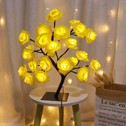 lampe de table led arbre cerisier cristal veilleuse nordique - vue 16 sur 19