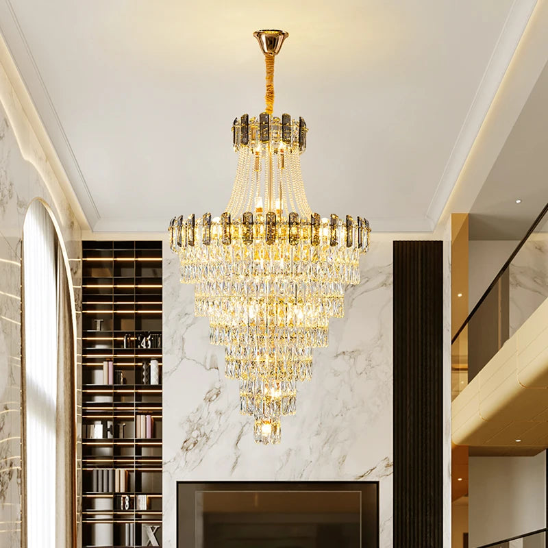 lustre en cristal design contemporain pour intérieur élégant - vue 3 sur 11