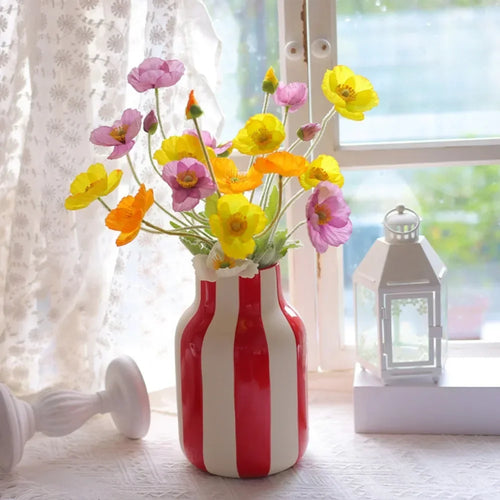 vase en céramique nordique pour décoration et arrangement floral - vue 2 sur 7