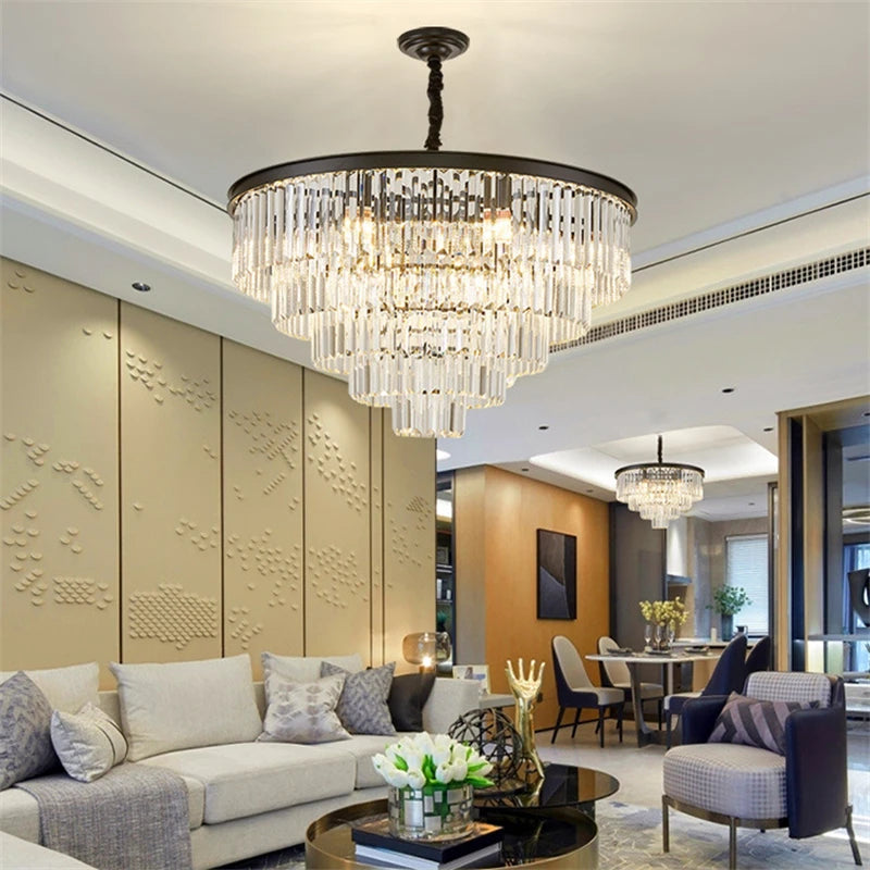 lustre moderne en cristal pour décoration intérieure élégante - vue 2 sur 18