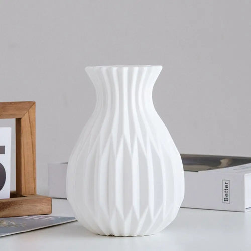 pot à fleurs moderne en plastique pour décoration nordique - vue 3 sur 9