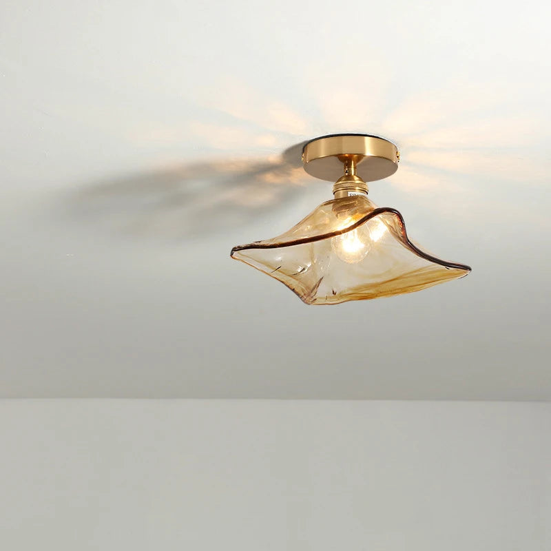 plafonnier led en verre design nordique industriel décoratif - vue 4 sur 12