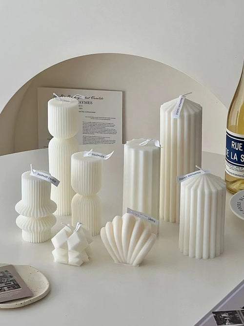 accessoires de décoration moderne bougies parfumées géométriques de luxe - vue 3 sur 12