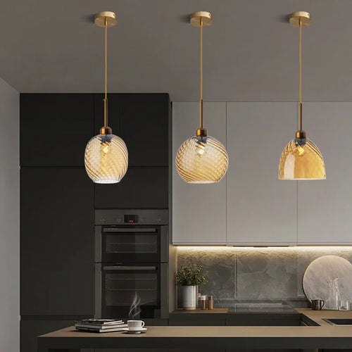 suspension moderne en verre design pour décoration intérieure - vue 7 sur 23