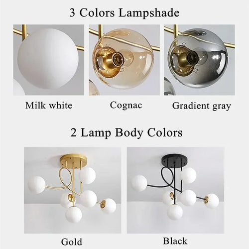 lustre en verre design pour un éclairage élégant intérieur - vue 7 sur 12