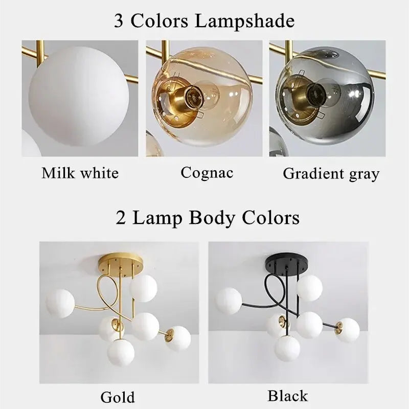 lustre en verre design pour un éclairage élégant intérieur - vue 6 sur 12