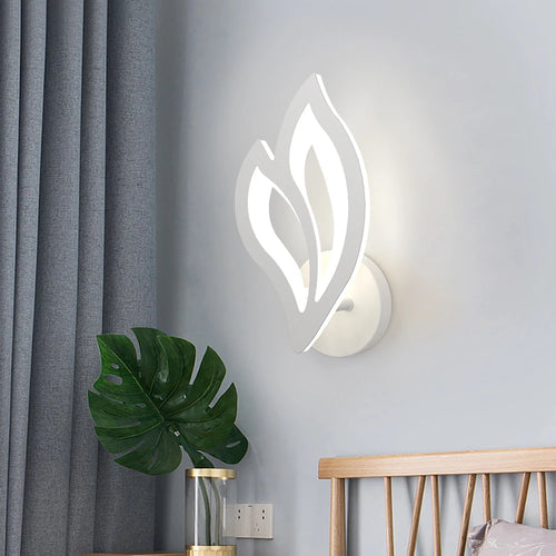 applique murale led moderne en forme de feuille pour éclairage intérieur - vue 4 sur 8