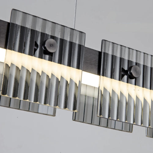 suspension moderne en acier inoxydable avec éclairage led élégant - vue 6 sur 9