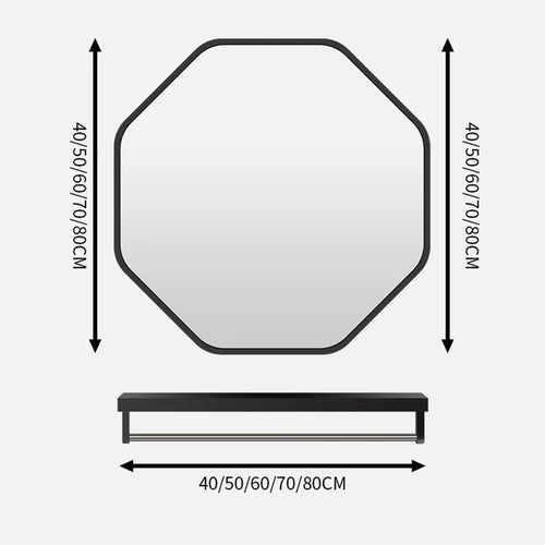 miroir irrégulier avec support de rangement pour maquillage - vue 5 sur 6