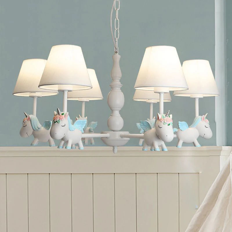 lustre licorne dessin animé pour chambre d'enfant suspendu - vue 5 sur 24