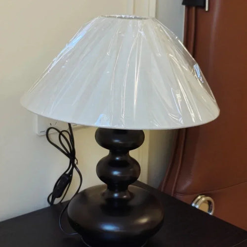 lampes de table modernes en bois et tissu pour décoration intérieure - vue 6 sur 15
