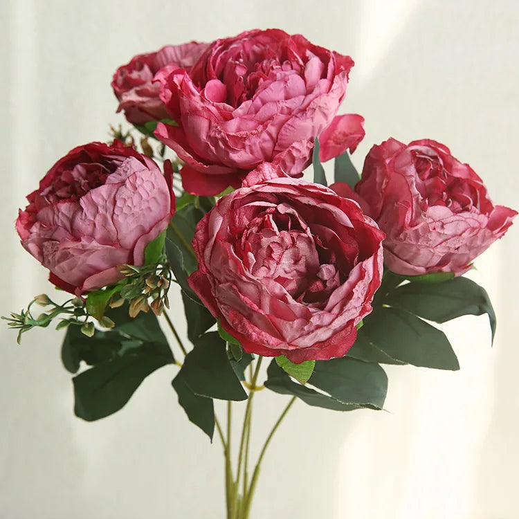 bouquet de pivoines artificielles pour décoration et photographie - vue 8 sur 11