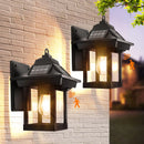 Applique murale lanternes solaires LED mouvement extérieur (lot de 2)