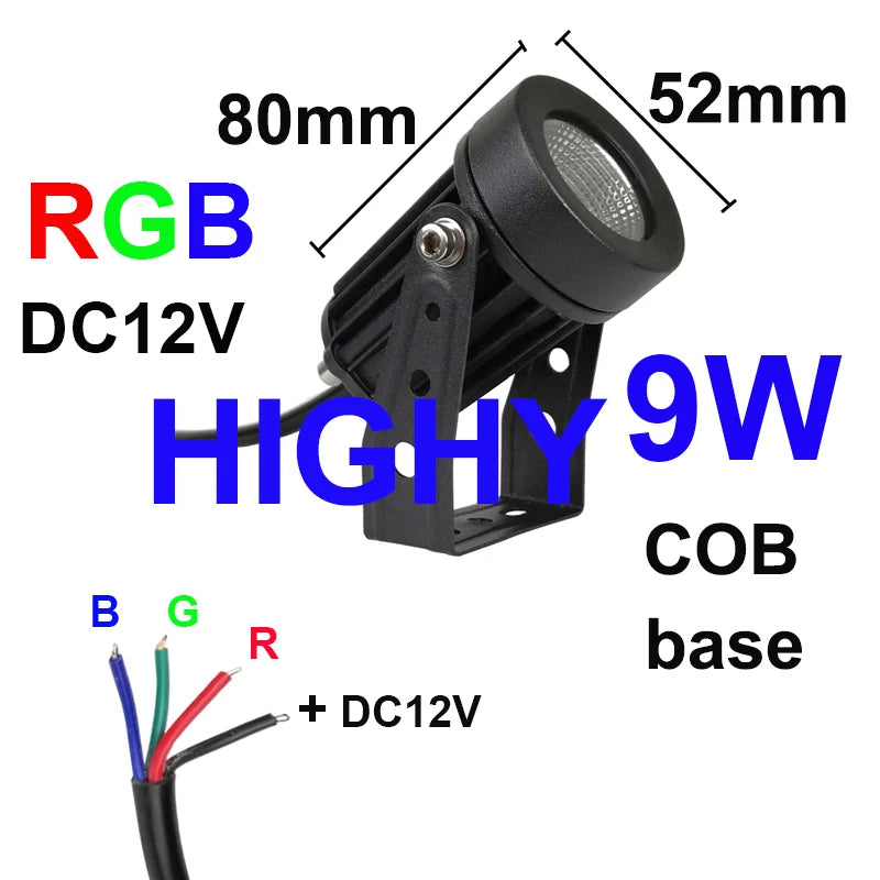 éclairage de jardin à led rgb étanche pour extérieur - vue 12 sur 17