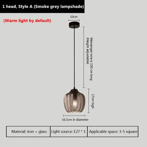 lampe led suspendue en verre design moderne pour intérieur