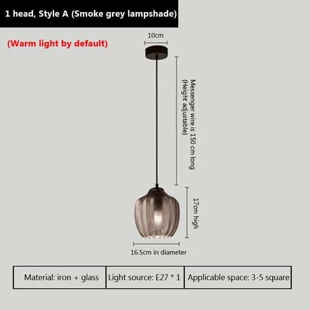 lampe led suspendue en verre design moderne pour intérieur