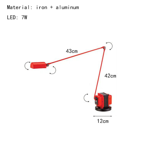 lampadaire led minimaliste long bras métal prise adaptée - vue 11 sur 13